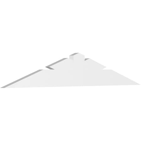 Ekena Millwork Saratoga Architectural Grade PVC Gable Bracket, 72"W x 12"H x 2"D x 6"F, 4/12 Pitch GBP072X12X0206SAR00